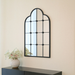 Charles Bentley Monaco Black Industrial Style Wall Mirror - Size: 3 x 101.5 x 63.5cm - Wilko - thumbnail 3