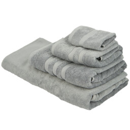 Bath Towel - Silver - Wilko - thumbnail 3