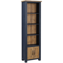 Baumhaus Splash of Blue 2 Door 4 Shelf Narrow Bookcase - Wilko - thumbnail 3