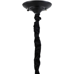 Living and Home Black Iron Crystal Chandelier LED Pendant Light - Size: 62 x 30 x 30cm - Black + Transparent - Wilko - thumbnail 7