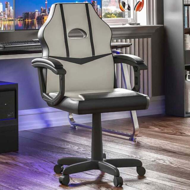 Vida Designs Comet White and Black Swivel Office Chair - Size: 55 x 58 x 101cm - Wilko - image 1