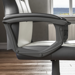 Vida Designs Comet White and Black Swivel Office Chair - Size: 55 x 58 x 101cm - Wilko - thumbnail 6