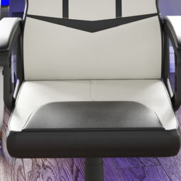 Vida Designs Comet White and Black Swivel Office Chair - Size: 55 x 58 x 101cm - Wilko - thumbnail 5