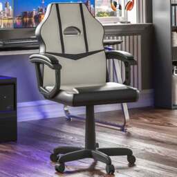 Vida Designs Comet White and Black Swivel Office Chair - Size: 55 x 58 x 101cm - Wilko - thumbnail 1