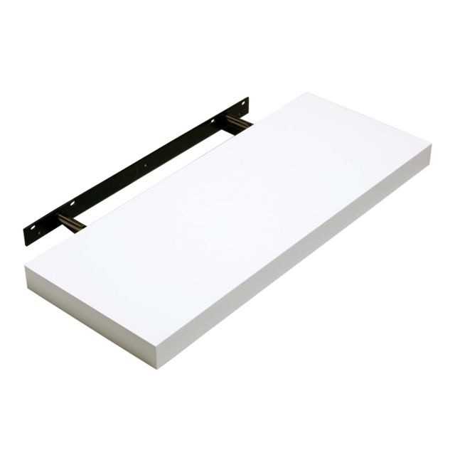 My Home Gloss White Floating Shelf Kit 60cm - Size: 60 x 23cm - Wilko - image 1