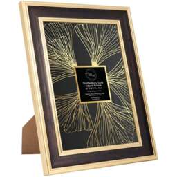 Shaftesbury Gold Edged Frame Black 20 x 16inch - The Port. Co Gallery - Wilko