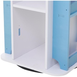 Living and Home 4 Tier Blue and White Castle Style Kids Rotatable Open Bookcase - Size: 4 Shelf - Wilko - thumbnail 6