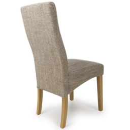 Shankar Bailey Set of 2 Oatmeal Tweed Dining Chair - Cream - Wilko - thumbnail 4