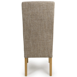 Shankar Bailey Set of 2 Oatmeal Tweed Dining Chair - Cream - Wilko - thumbnail 7