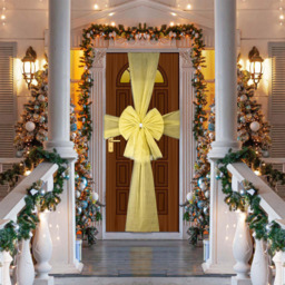 Shatchi Gold Diamante Giant Bow Door Cover - Size: 35 x 22 x 5cm - Wilko - thumbnail 3