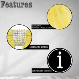 Shatchi Gold Diamante Giant Bow Door Cover - Size: 35 x 22 x 5cm - Wilko - thumbnail 5