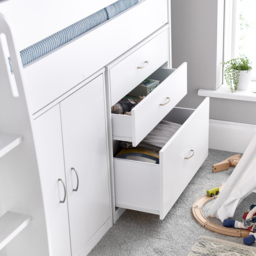 Bedmaster Lacy White Storage Mid Sleeper - Size: Single - Wilko - thumbnail 4