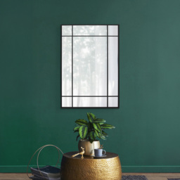 The Fenestra Black Wall Mirror 100 x 70cm - MirrorOutlet - Wilko - thumbnail 3