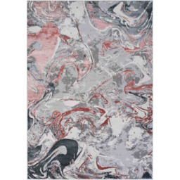 Desire Rugs Solarius Pink Living Room Abstract Area Rug 120 x 170cm - Wilko - thumbnail 1