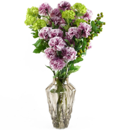 Botanik Brown Geometric Glass Vase 30cm - Size: 30 x 20 x 20cm - Wilko - thumbnail 4
