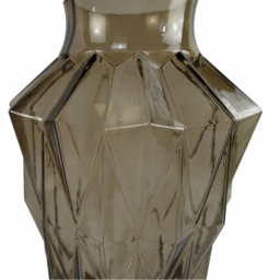 Botanik Brown Geometric Glass Vase 30cm - Size: 30 x 20 x 20cm - Wilko - thumbnail 5