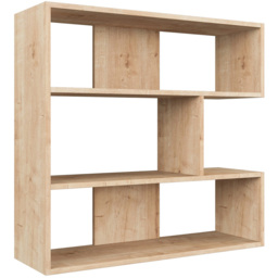 Decortie Molly 4 Shelf Oak Modern Bookcase Display Unit No 1 - Size: 89 x 93.6 x 29.6cm - Brown - Wilko - thumbnail 3