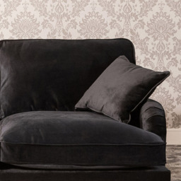 Mackenzie 2 Seater Black Plush Velvet Sofa - Artemis Home - Wilko - thumbnail 4