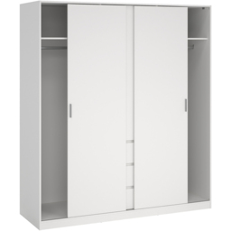 Furniture To Go Naia 3 Door 3 Drawer White Wardrobe - Size: 3 Door, 3 Drawer - Wilko - thumbnail 5