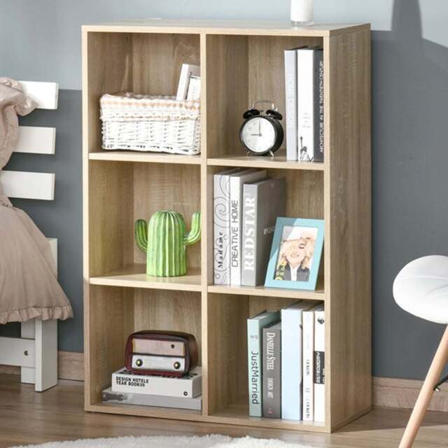 Portland 6 Storage Shelf Oak Bookcase - Size: 6 Shelf - Brown - Wilko - image 1