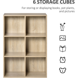 Portland 6 Storage Shelf Oak Bookcase - Size: 6 Shelf - Brown - Wilko - thumbnail 7