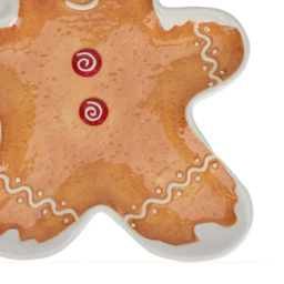 The Christmas Gift Co Gingerbread Ceramic Plate - Size: 2 x 20.5 x 26cm - Orange - The Christmas Gift Co. - Wilko - thumbnail 4