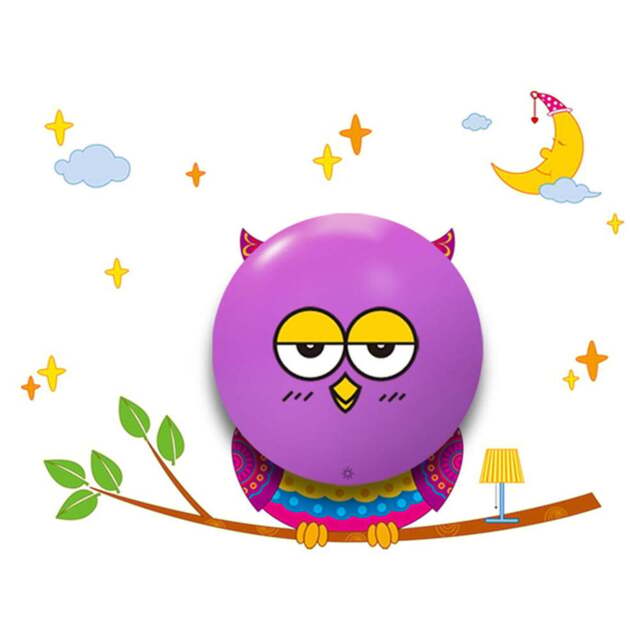 Milagro Owl LED Children Lamp 230V - Size: 12 x 12 x 4cm - Multi - Wilko - image 1