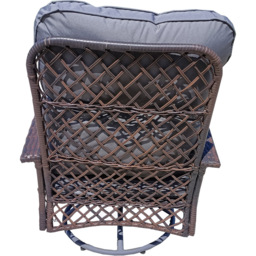 Furniture One Rattan Garden Swivel Rocking Chair - Grey - Wilko - thumbnail 5