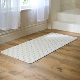 My Mat Ivory Sculptured Basketweave Washable Runner 67 x 150cm - Cream - Wilko - thumbnail 3