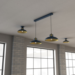 Milagro Felix Blue 2 Pendant Lamp 230V - Size: 29 x 75 x 90cm - Wilko - thumbnail 4