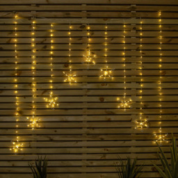 Samuel Alexander FlexiBrights 267 Warm White LED Snowflake Curtain Light 1.2 x 1.2m - Size: 15 x 15 x 9cm - Wilko