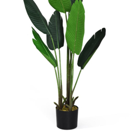 Costway Tropical Palm Tree Artificial Plant In Pot 5.2ft - Size: 113 x 25 x 25cm - Green - Wilko - thumbnail 4