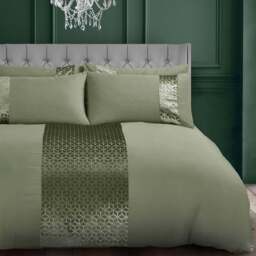 Velosso Sephora Double Sage Duvet Set - Green - Wilko