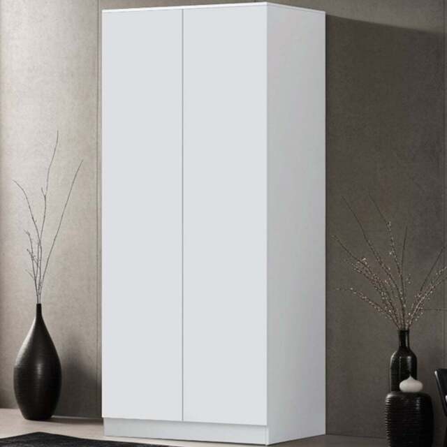 FWStyle Stora 2 Door Matt White Wardrobe - Wilko - image 1