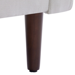 Living and Home Beige Linen Mid-Century Armchair - Size: 80 x 76 x 80cm - Wilko - thumbnail 4