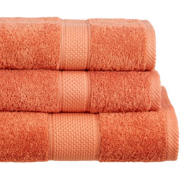 Imperial Hotel Quality Terracotta Combed Cotton Turkish Bath Mat - Size: 50 x 80 x 4cm - Orange - Wilko - thumbnail 3