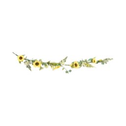 Artificial Sunflower Meadow Garland Yellow - Size: 14 x 183 x 7cm - Wilko