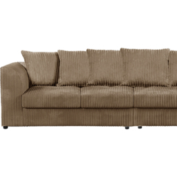 Luxor 4 Seater Coffee Jumbo Cord Scatter Back Sofa - Cream - Wilko - thumbnail 4