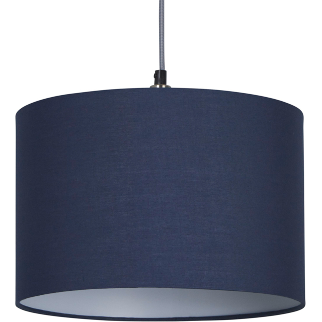 Lighting Collection Yates Navy Drum Lamp Shade 30cm - Size: 21 x 31 x 31cm - Wilko - image 1