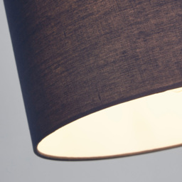 Lighting Collection Yates Navy Drum Lamp Shade 30cm - Size: 21 x 31 x 31cm - Wilko - thumbnail 5