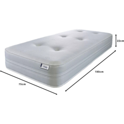 Extreme Comfort Small Single Hybrid Tufted Memory Foam and Pinna Coil Spring Mattress - White - eXtreme comfort ltd - Wilko - thumbnail 5