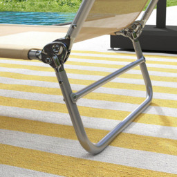 Outsunny Set of 2 Brown Folding Sun Lounger with Headrest - Size: 28 x 56 x 182cm - Wilko - thumbnail 4