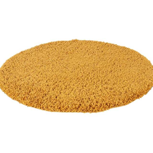Desire Rugs Oxford Gold Plain Round Shaggy Rug 120 x 120cm - Wilko - image 1