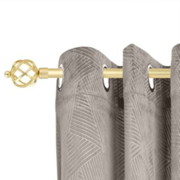 New Edge Blinds Cage 160-300cm Extendable Gold Eyelet Metal Curtain Pole Set - Wilko - thumbnail 3