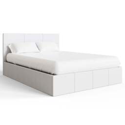 GFW Small Double White Faux Leather End Lift Ottoman Bed with Memory Pocket Spring Mattress - Wilko - thumbnail 4