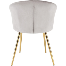 Ella Dining Accent Chair Velvet Upholstery - Taupe - Size: 75 x 56 x 60cm - Brown - Genesis - Wilko - thumbnail 7