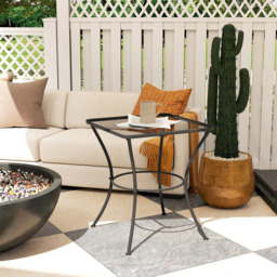Outsunny Square Metal Bistro Table Black - Size: 70 x 60 x 60cm - Wilko - thumbnail 5