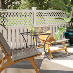 Outsunny Square Metal Bistro Table Black - Size: 70 x 60 x 60cm - Wilko - thumbnail 6