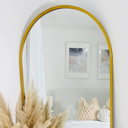 The Arcus Gold Arched Leaner Wall Mirror 180 x 90cm - MirrorOutlet - Wilko - thumbnail 4