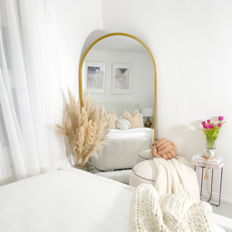 The Arcus Gold Arched Leaner Wall Mirror 180 x 90cm - MirrorOutlet - Wilko - thumbnail 5